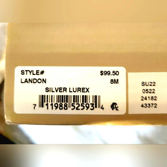 Thalia Sodi "Landon" silver lurex Stilettos NWB sz. 8M - Picture 2 of 6